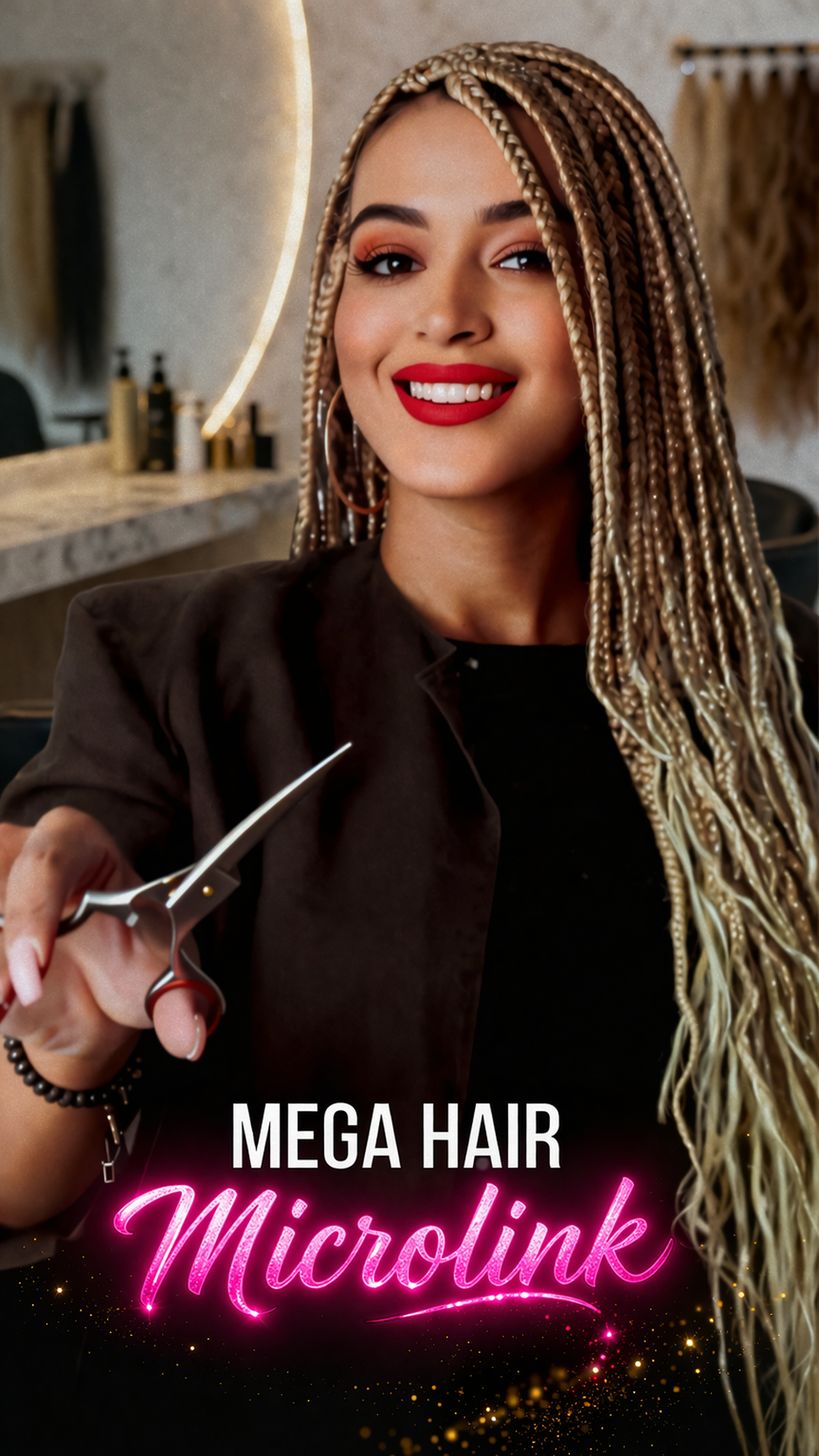 Cabeleireiro em ação com estilo moderno